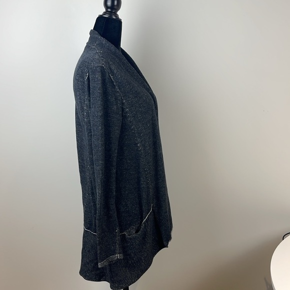 Eileen Fisher Open Front Organic Cotton Cardigan - Picture 2 of 7